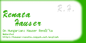 renata hauser business card